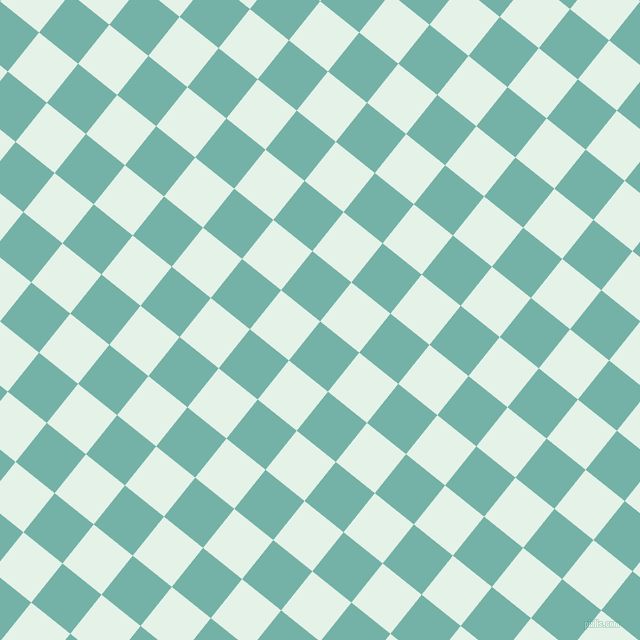 51/141 degree angle diagonal checkered chequered squares checker pattern checkers background, 50 pixel square size, , Gulf Stream and Polar checkers chequered checkered squares seamless tileable