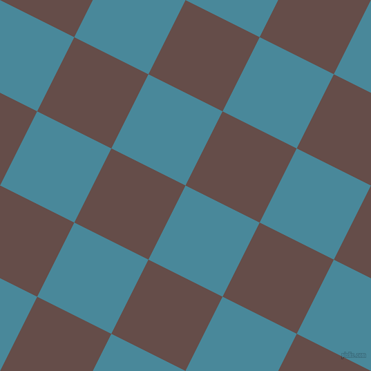 63/153 degree angle diagonal checkered chequered squares checker pattern checkers background, 120 pixel square size, , Hippie Blue and Congo Brown checkers chequered checkered squares seamless tileable