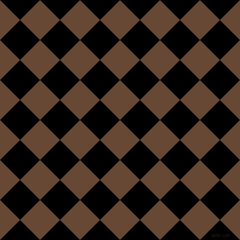 45/135 degree angle diagonal checkered chequered squares checker pattern checkers background, 55 pixel square size, Jambalaya and Black checkers chequered checkered squares seamless tileable