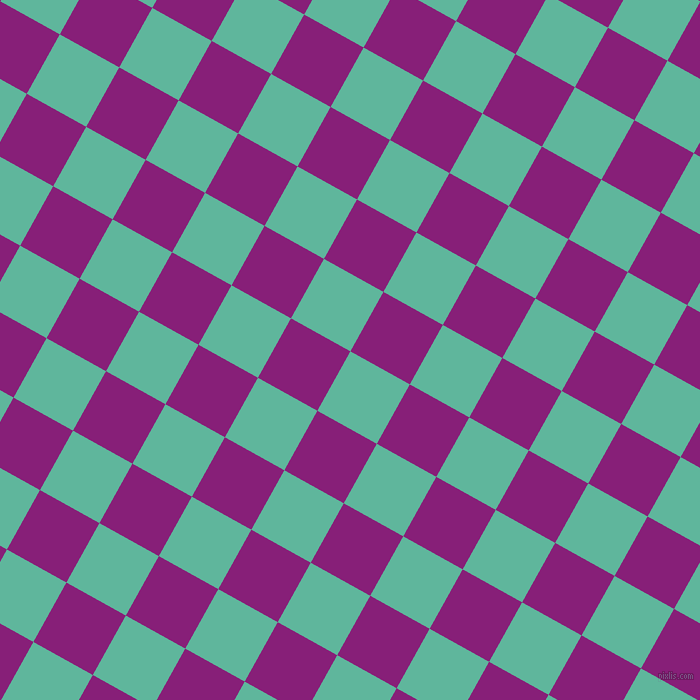 61/151 degree angle diagonal checkered chequered squares checker pattern checkers background, 68 pixel squares size, , Keppel and Dark Purple checkers chequered checkered squares seamless tileable
