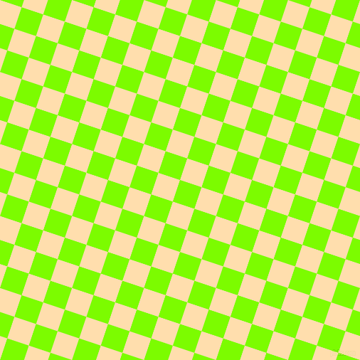 72/162 degree angle diagonal checkered chequered squares checker pattern checkers background, 32 pixel square size, , Lawn Green and Navajo White checkers chequered checkered squares seamless tileable