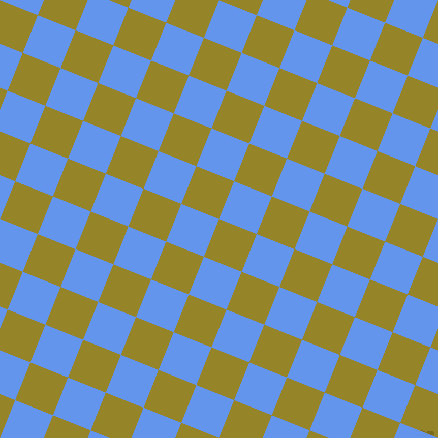 68/158 degree angle diagonal checkered chequered squares checker pattern checkers background, 80 pixel square size, , Lemon Ginger and Cornflower Blue checkers chequered checkered squares seamless tileable