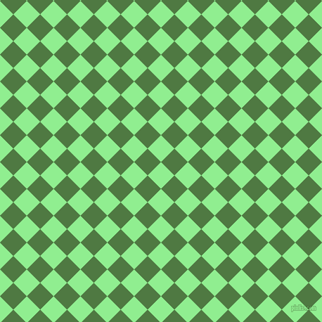 45/135 degree angle diagonal checkered chequered squares checker pattern checkers background, 27 pixel squares size, , Light Green and Fern Green checkers chequered checkered squares seamless tileable