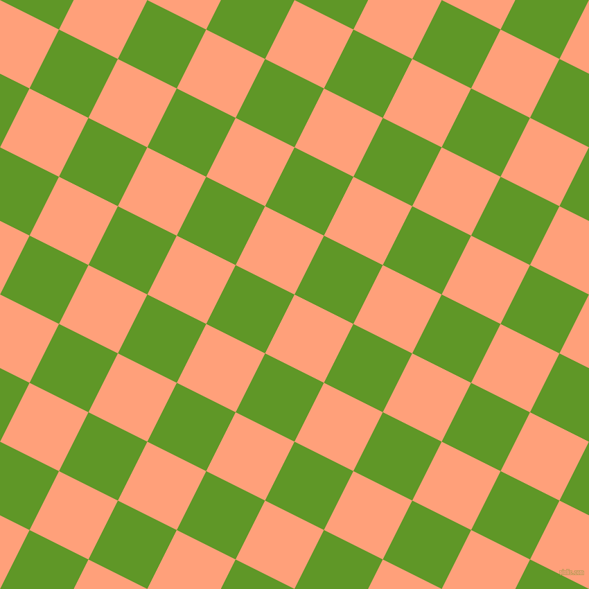63/153 degree angle diagonal checkered chequered squares checker pattern checkers background, 95 pixel squares size, , Light Salmon and Limeade checkers chequered checkered squares seamless tileable