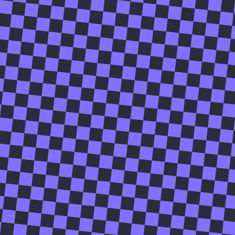84/174 degree angle diagonal checkered chequered squares checker pattern checkers background, 44 pixel square size, , Light Slate Blue and Black Rock checkers chequered checkered squares seamless tileable