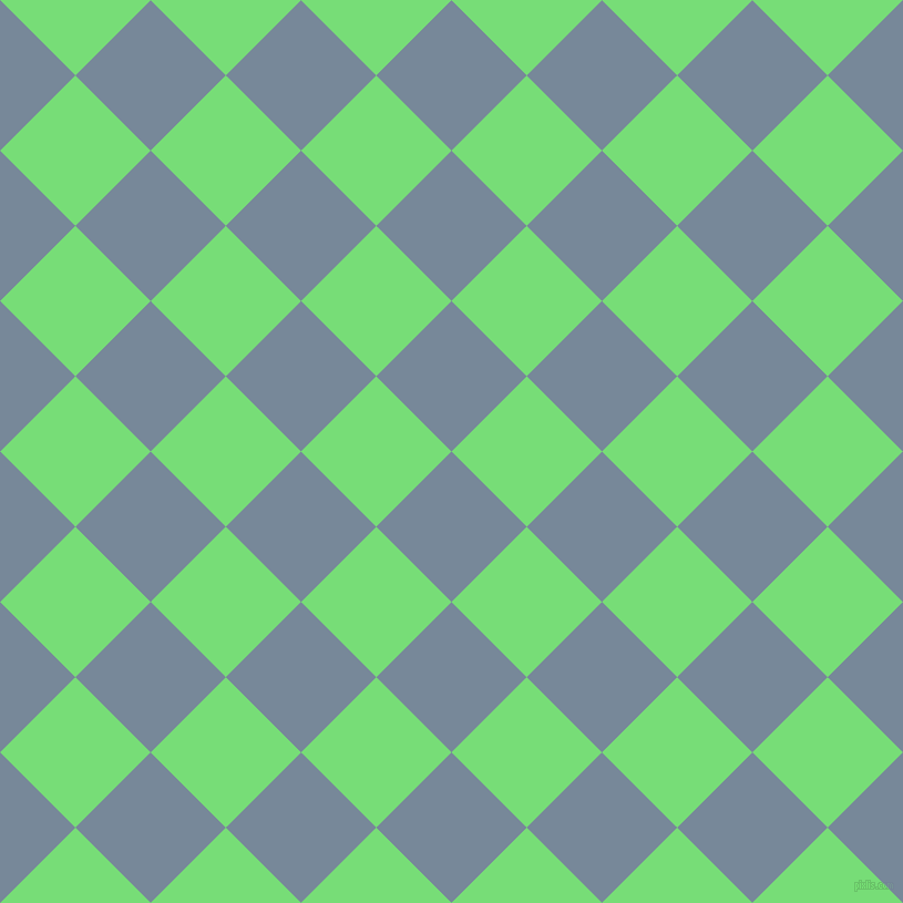 45/135 degree angle diagonal checkered chequered squares checker pattern checkers background, 96 pixel square size, , Light Slate Grey and Pastel Green checkers chequered checkered squares seamless tileable