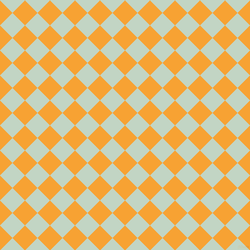 45/135 degree angle diagonal checkered chequered squares checker pattern checkers background, 58 pixel squares size, , Lightning Yellow and Sea Mist checkers chequered checkered squares seamless tileable