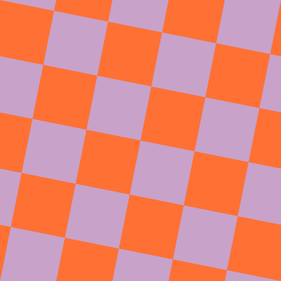 79/169 degree angle diagonal checkered chequered squares checker pattern checkers background, 191 pixel squares size, , Lilac and Burnt Orange checkers chequered checkered squares seamless tileable