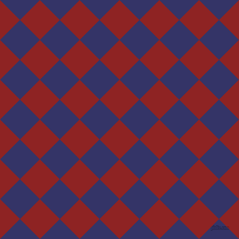 45/135 degree angle diagonal checkered chequered squares checker pattern checkers background, 55 pixel squares size, , Mandarian Orange and Deep Koamaru checkers chequered checkered squares seamless tileable