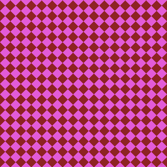 45/135 degree angle diagonal checkered chequered squares checker pattern checkers background, 24 pixel squares size, , Mandarian Orange and Free Speech Magenta checkers chequered checkered squares seamless tileable