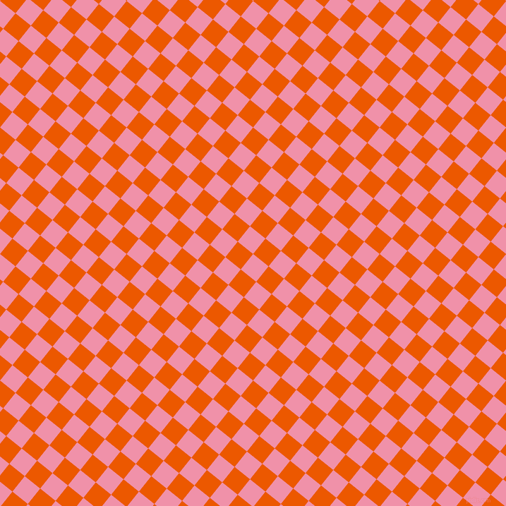 51/141 degree angle diagonal checkered chequered squares checker pattern checkers background, 28 pixel squares size, , Mauvelous and Persimmon checkers chequered checkered squares seamless tileable