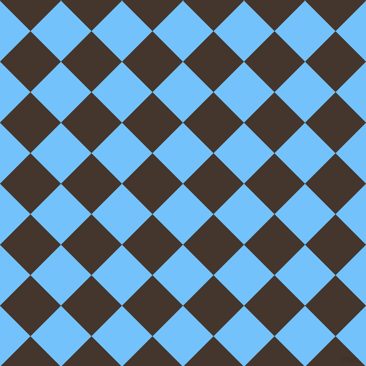 45/135 degree angle diagonal checkered chequered squares checker pattern checkers background, 89 pixel squares size, , Maya Blue and Tobago checkers chequered checkered squares seamless tileable
