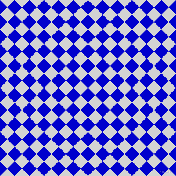 45/135 degree angle diagonal checkered chequered squares checker pattern checkers background, 34 pixel squares size, , Medium Blue and Light Grey checkers chequered checkered squares seamless tileable