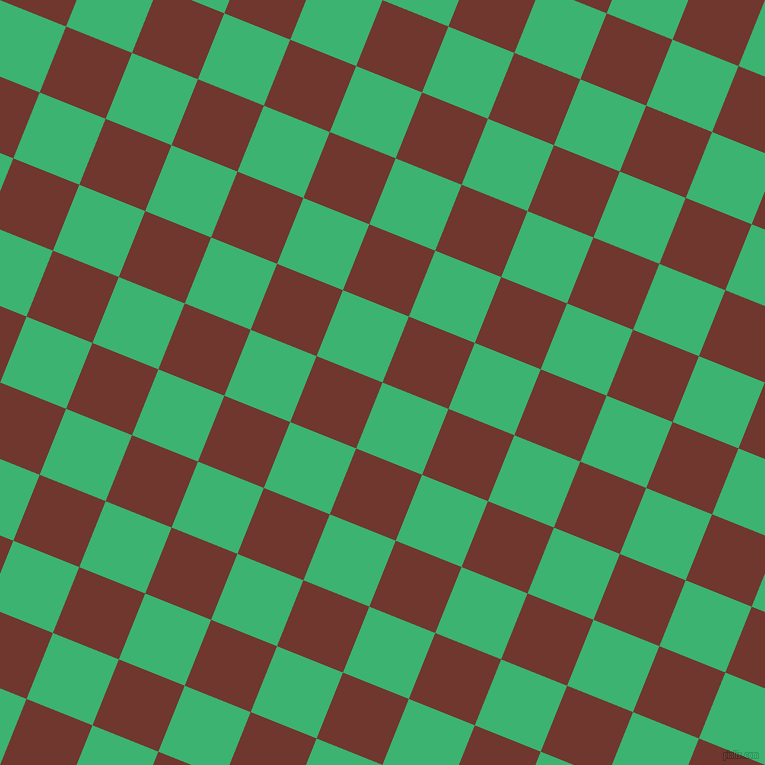 68/158 degree angle diagonal checkered chequered squares checker pattern checkers background, 71 pixel squares size, , Medium Sea Green and Mocha checkers chequered checkered squares seamless tileable