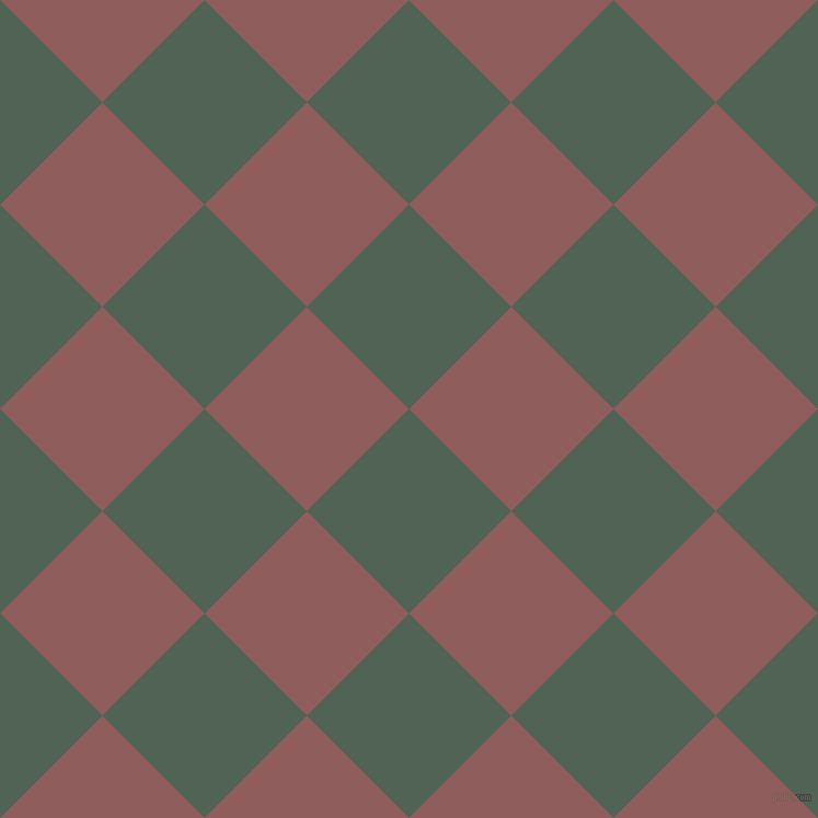 45/135 degree angle diagonal checkered chequered squares checker pattern checkers background, 132 pixel squares size, , Mineral Green and Rose Taupe checkers chequered checkered squares seamless tileable