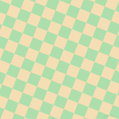 68/158 degree angle diagonal checkered chequered squares checker pattern checkers background, 39 pixel square size, , Moss Green and Wheat checkers chequered checkered squares seamless tileable