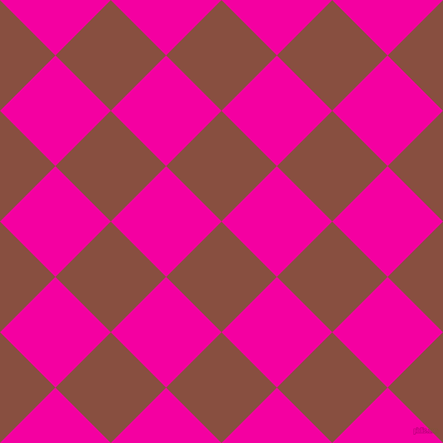 45/135 degree angle diagonal checkered chequered squares checker pattern checkers background, 114 pixel squares size, , Mule Fawn and Hollywood Cerise checkers chequered checkered squares seamless tileable
