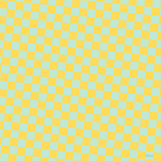 84/174 degree angle diagonal checkered chequered squares checker pattern checkers background, 27 pixel squares size, , Mustard and Aero Blue checkers chequered checkered squares seamless tileable