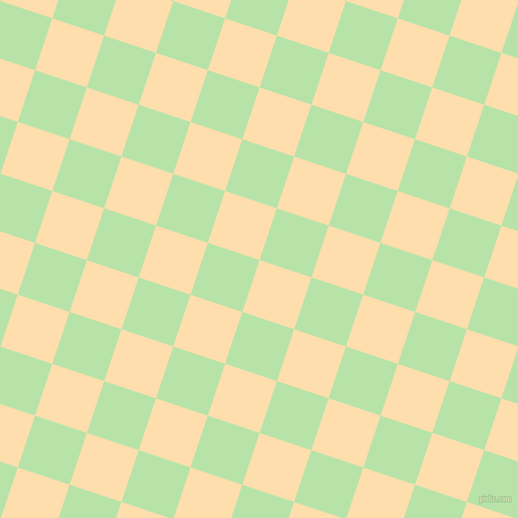 72/162 degree angle diagonal checkered chequered squares checker pattern checkers background, 60 pixel squares size, , Navajo White and Madang checkers chequered checkered squares seamless tileable