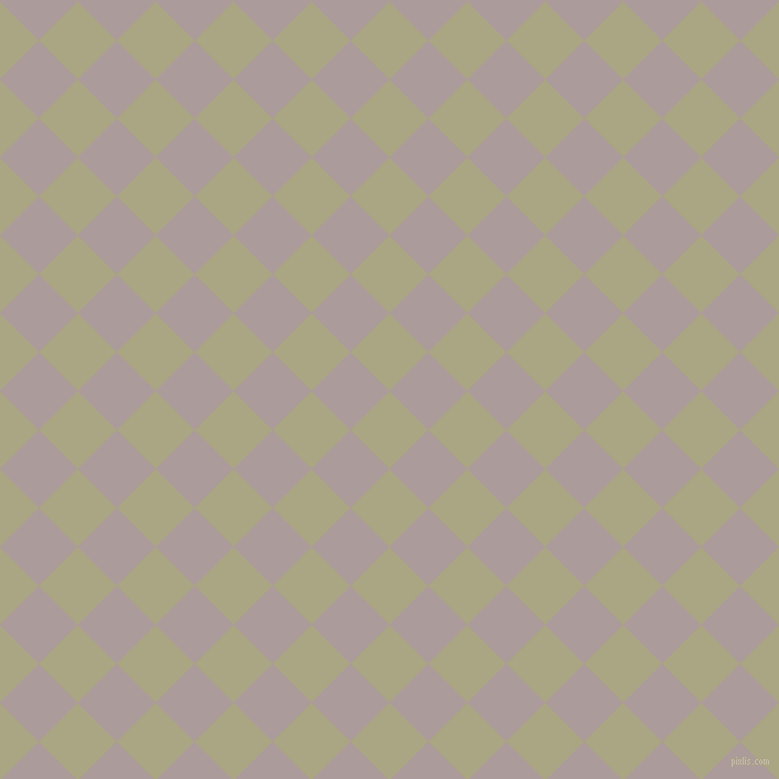45/135 degree angle diagonal checkered chequered squares checker pattern checkers background, 50 pixel square size, Neutral Green and Dusty Grey checkers chequered checkered squares seamless tileable