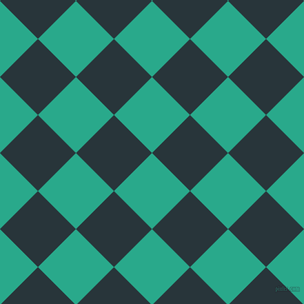 45/135 degree angle diagonal checkered chequered squares checker pattern checkers background, 78 pixel squares size, , Niagara and Oxford Blue checkers chequered checkered squares seamless tileable