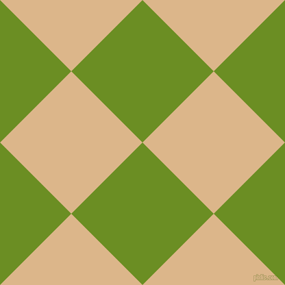 45/135 degree angle diagonal checkered chequered squares checker pattern checkers background, 147 pixel squares size, , Olive Drab and Brandy checkers chequered checkered squares seamless tileable