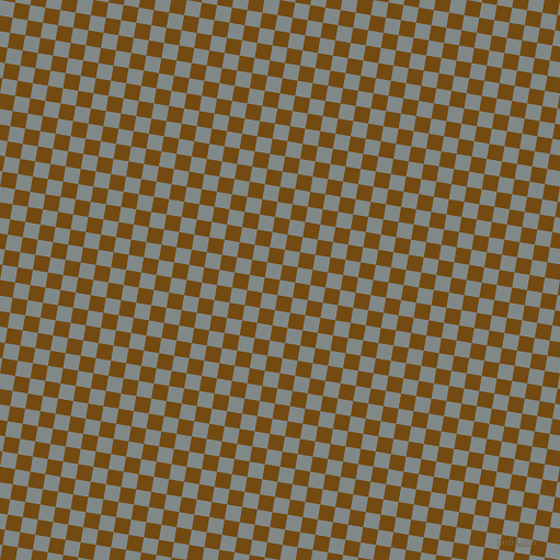 81/171 degree angle diagonal checkered chequered squares checker pattern checkers background, 14 pixel squares size, , Oslo Grey and Raw Umber checkers chequered checkered squares seamless tileable