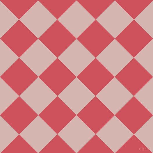 45/135 degree angle diagonal checkered chequered squares checker pattern checkers background, 93 pixel squares size, , Oyster Pink and Mandy checkers chequered checkered squares seamless tileable