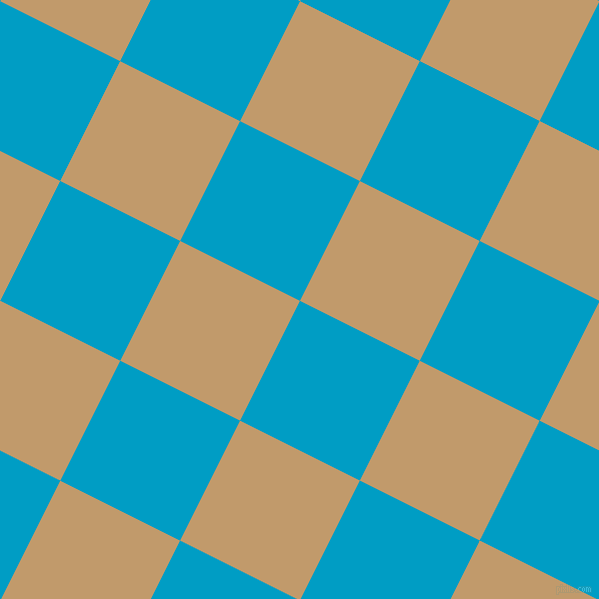 63/153 degree angle diagonal checkered chequered squares checker pattern checkers background, 134 pixel squares size, , Pacific Blue and Fallow checkers chequered checkered squares seamless tileable