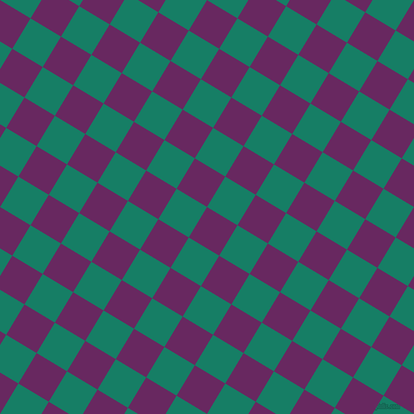 59/149 degree angle diagonal checkered chequered squares checker pattern checkers background, 51 pixel square size, , Palatinate Purple and Deep Sea checkers chequered checkered squares seamless tileable