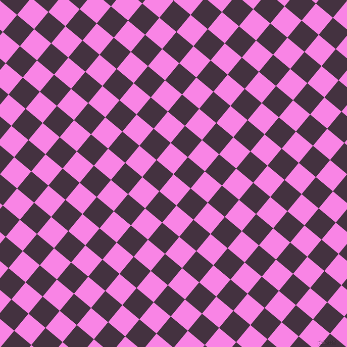 50/140 degree angle diagonal checkered chequered squares checker pattern checkers background, 44 pixel square size, , Pale Magenta and Voodoo checkers chequered checkered squares seamless tileable