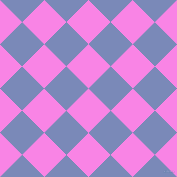 45/135 degree angle diagonal checkered chequered squares checker pattern checkers background, 102 pixel square size, , Pale Magenta and Wild Blue Yonder checkers chequered checkered squares seamless tileable