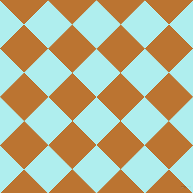 45/135 degree angle diagonal checkered chequered squares checker pattern checkers background, 119 pixel square size, , Pale Turquoise and Meteor checkers chequered checkered squares seamless tileable