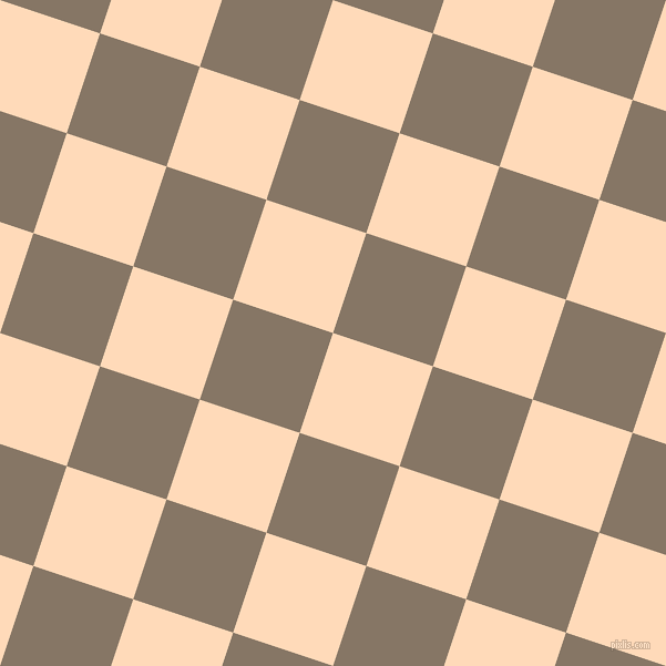 72/162 degree angle diagonal checkered chequered squares checker pattern checkers background, 95 pixel squares size, , Peach Puff and Sand Dune checkers chequered checkered squares seamless tileable