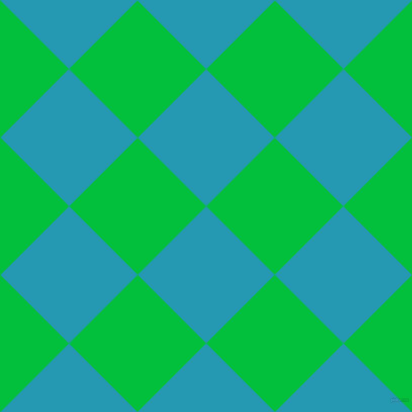 45/135 degree angle diagonal checkered chequered squares checker pattern checkers background, 192 pixel square size, , Pelorous and Dark Pastel Green checkers chequered checkered squares seamless tileable
