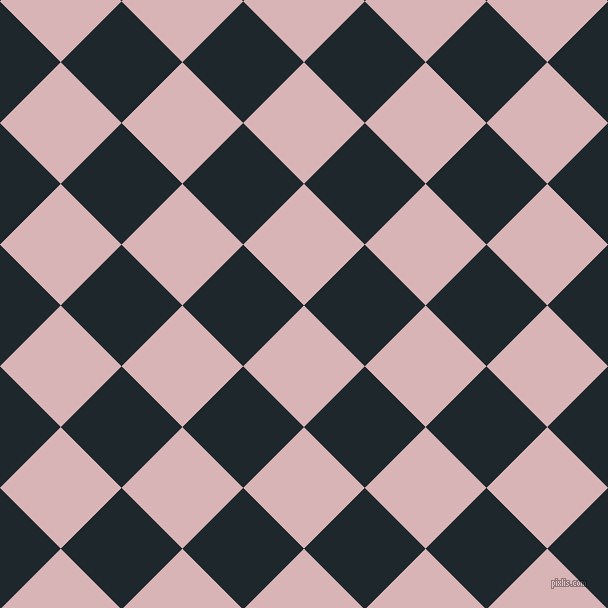 45/135 degree angle diagonal checkered chequered squares checker pattern checkers background, 86 pixel square size, , Pink Flare and Black Pearl checkers chequered checkered squares seamless tileable
