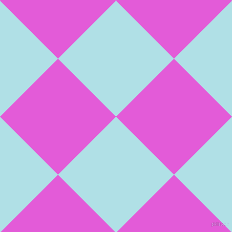 45/135 degree angle diagonal checkered chequered squares checker pattern checkers background, 168 pixel square size, , Powder Blue and Free Speech Magenta checkers chequered checkered squares seamless tileable