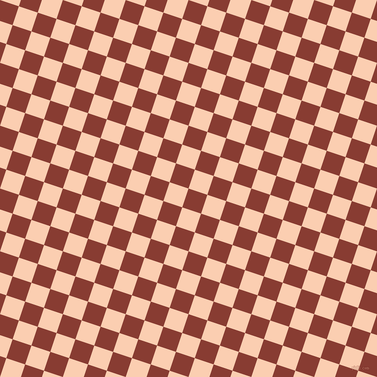 72/162 degree angle diagonal checkered chequered squares checker pattern checkers background, 40 pixel squares size, , Prairie Sand and Apricot checkers chequered checkered squares seamless tileable