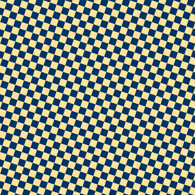 72/162 degree angle diagonal checkered chequered squares checker pattern checkers background, 24 pixel squares size, , Prussian Blue and Cream Brulee checkers chequered checkered squares seamless tileable