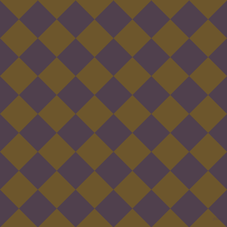 45/135 degree angle diagonal checkered chequered squares checker pattern checkers background, 89 pixel squares size, , Purple Taupe and Horses Neck checkers chequered checkered squares seamless tileable