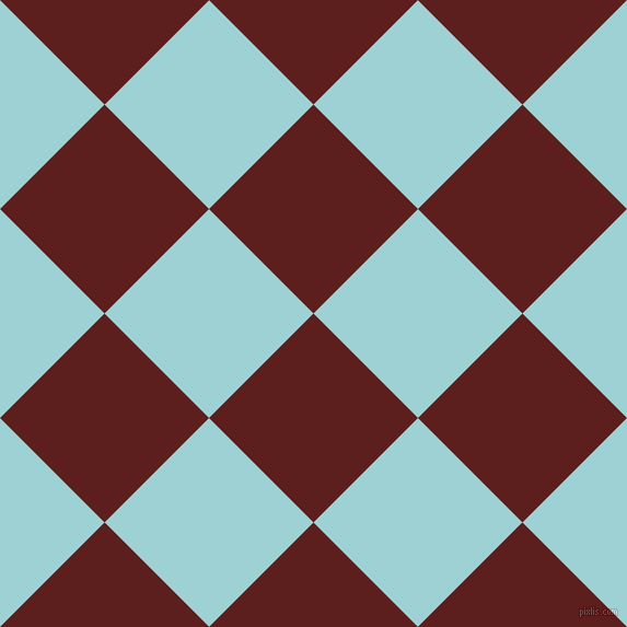 45/135 degree angle diagonal checkered chequered squares checker pattern checkers background, 135 pixel square size, , Red Oxide and Morning Glory checkers chequered checkered squares seamless tileable