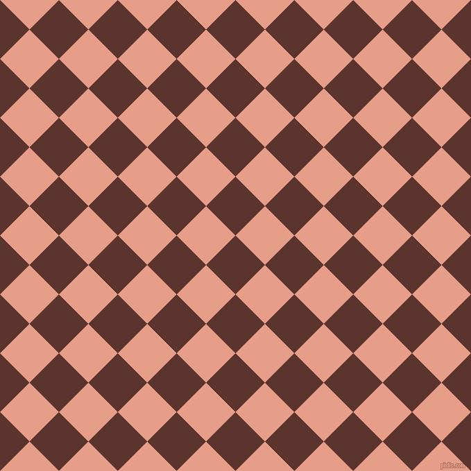 45/135 degree angle diagonal checkered chequered squares checker pattern checkers background, 60 pixel square size, , Redwood and Tonys Pink checkers chequered checkered squares seamless tileable