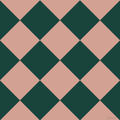 45/135 degree angle diagonal checkered chequered squares checker pattern checkers background, 117 pixel square size, , Rose and Deep Teal checkers chequered checkered squares seamless tileable