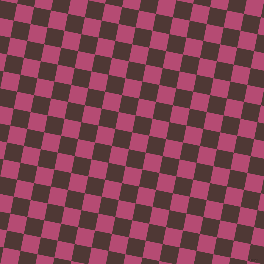 79/169 degree angle diagonal checkered chequered squares checker pattern checkers background, 58 pixel square size, , Royal Heath and Cocoa Bean checkers chequered checkered squares seamless tileable