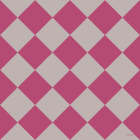 45/135 degree angle diagonal checkered chequered squares checker pattern checkers background, 97 pixel squares size, , Royal Heath and Pink Swan checkers chequered checkered squares seamless tileable