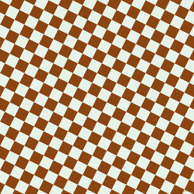 63/153 degree angle diagonal checkered chequered squares checker pattern checkers background, 44 pixel squares size, , Saddle Brown and Dew checkers chequered checkered squares seamless tileable