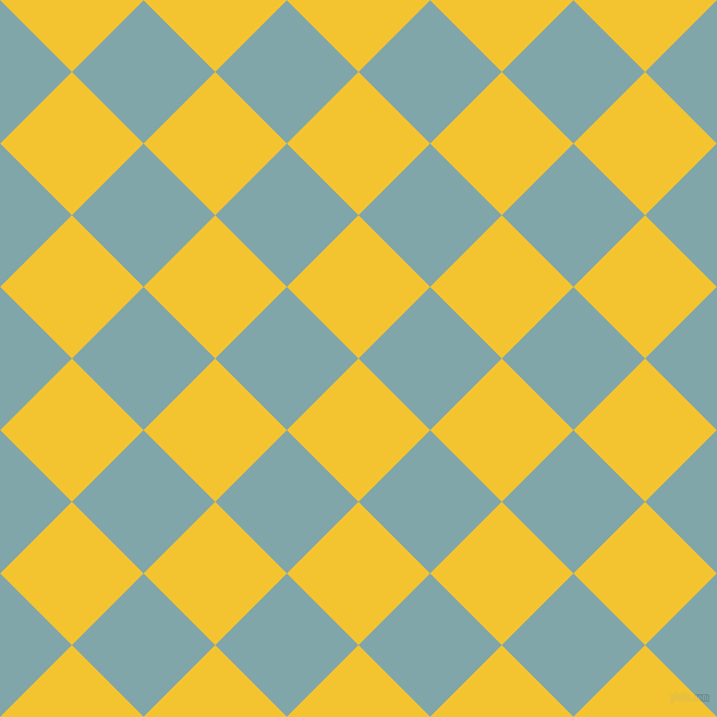45/135 degree angle diagonal checkered chequered squares checker pattern checkers background, 93 pixel squares size, , Saffron and Ziggurat checkers chequered checkered squares seamless tileable