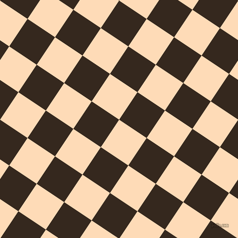 56/146 degree angle diagonal checkered chequered squares checker pattern checkers background, 68 pixel squares size, , Sandy Beach and Cocoa Brown checkers chequered checkered squares seamless tileable