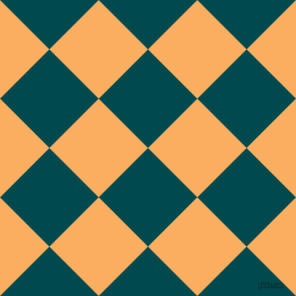 45/135 degree angle diagonal checkered chequered squares checker pattern checkers background, 98 pixel squares size, , Sherpa Blue and Rajah checkers chequered checkered squares seamless tileable