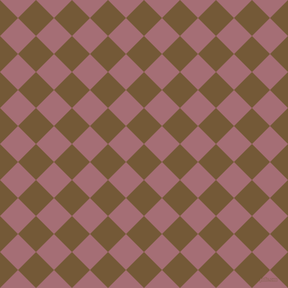 45/135 degree angle diagonal checkered chequered squares checker pattern checkers background, 51 pixel squares size, , Shingle Fawn and Turkish Rose checkers chequered checkered squares seamless tileable